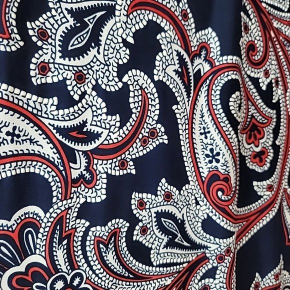 PS PerSeption Concept Women's Paisley Dress 3/4 Flutter Sleeve Size Large NWT - Picture 4 of 16